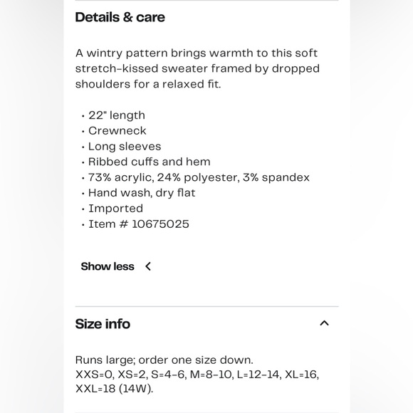 Vince Camuto Women’s Fair Isle Sweater in Denim Heather| Size: XL/16 - Picture 3 of 4